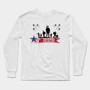 SOLDIERS USA Long Sleeve T-Shirt